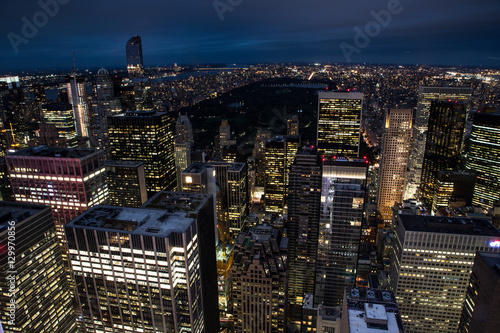 The New York City in the night