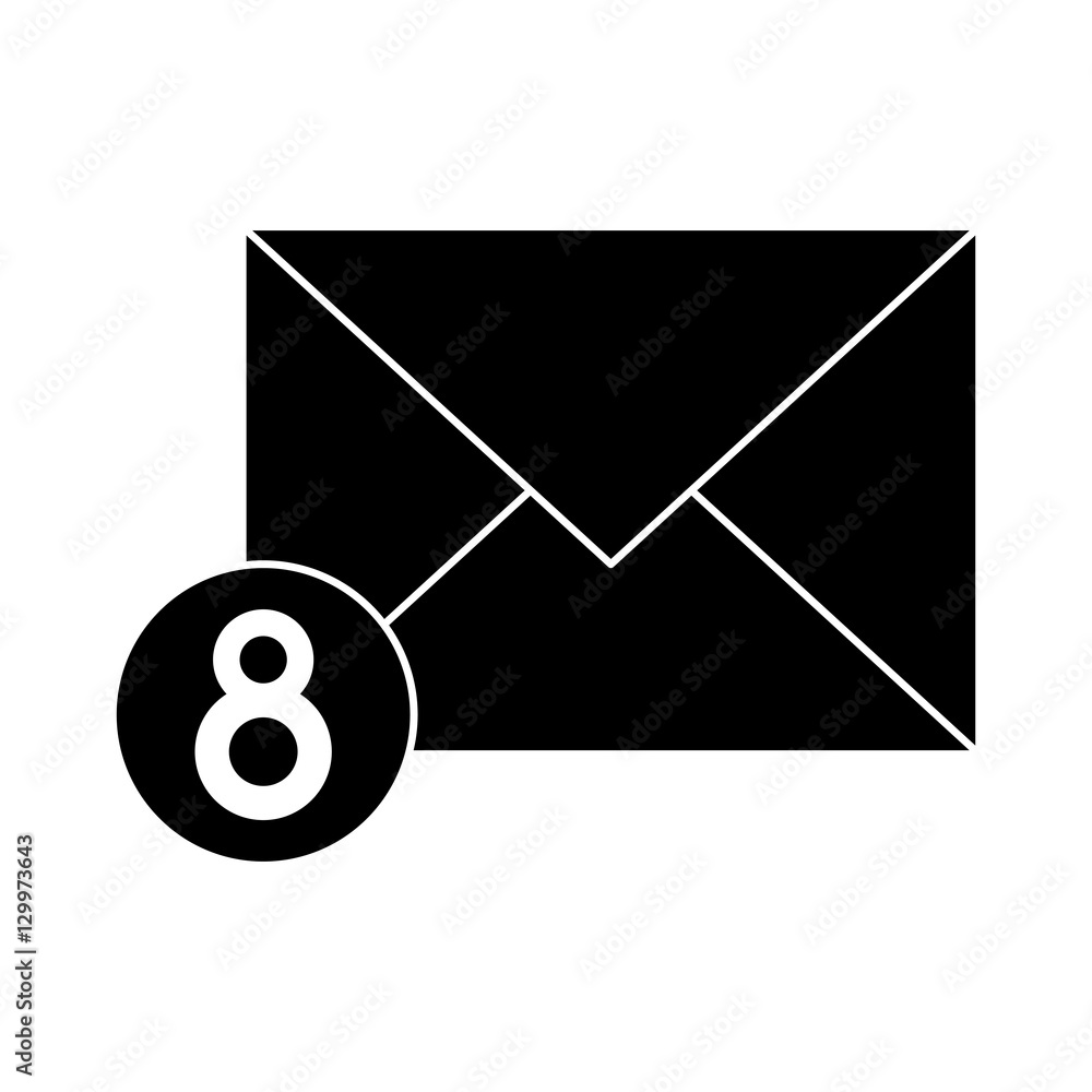 silhouette email envelope received social media vector illustration eps 10 silhouette email envelope received social media vector illustration eps 10