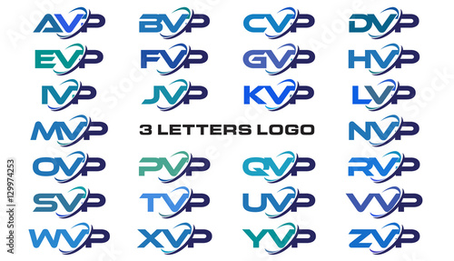 3 letters modern generic swoosh logo AVP, BVP, CVP, DVP, EVP, FVP, GVP, HVP, IVP, JVP, KVP, LVP, MVP, NVP, OVP, PVP, QVP, RVP, SVP, TVP, UVP, VVP, WVP, XVP, YVP, ZVP