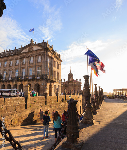 View of the Raxoi Palace in Santiago the Compostela photo