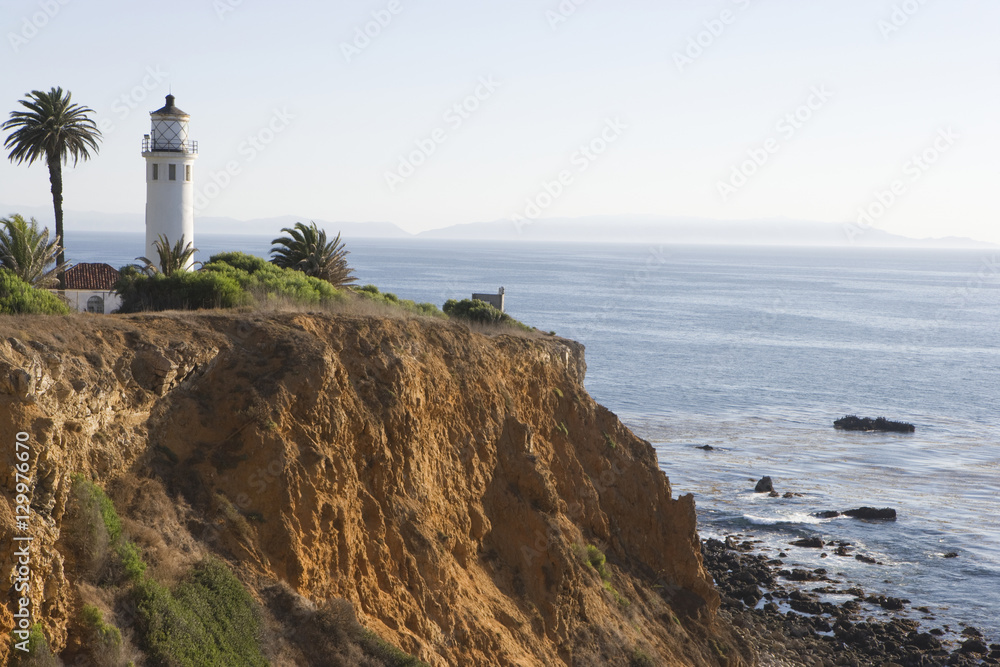 Pigeon Point Lighthouse on cliff, California, USA