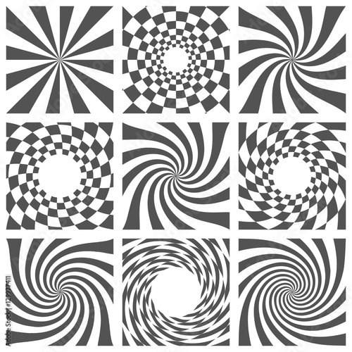 Принти на полотні Vector Spiral and Swirl Collection