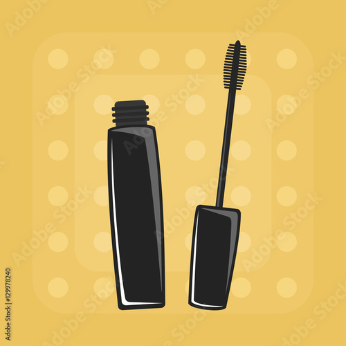 Black mascara on bright background.