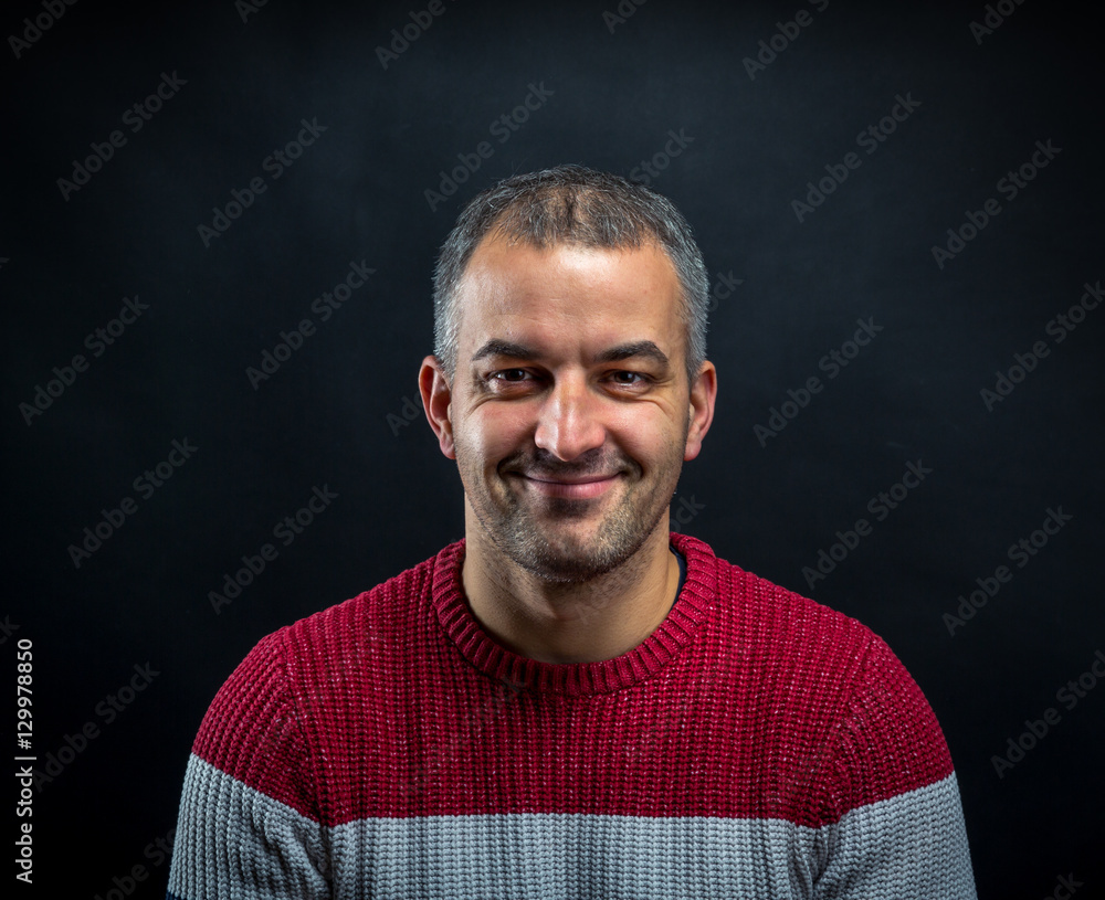 Portrait of smiling man isolated.