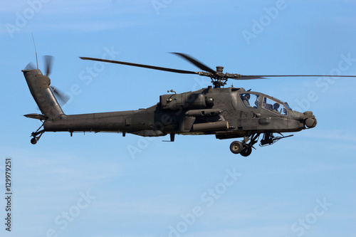 Attack helicopter in flight