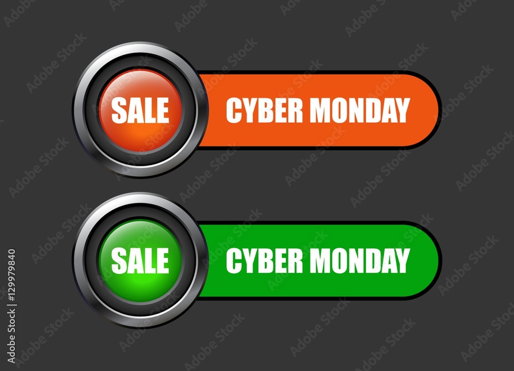 Cyber monday sale button Cyber monday sale button