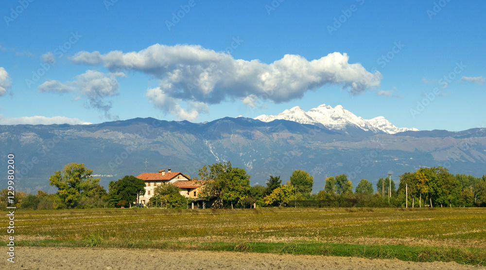 Italian villa at the foot of the Alps.
