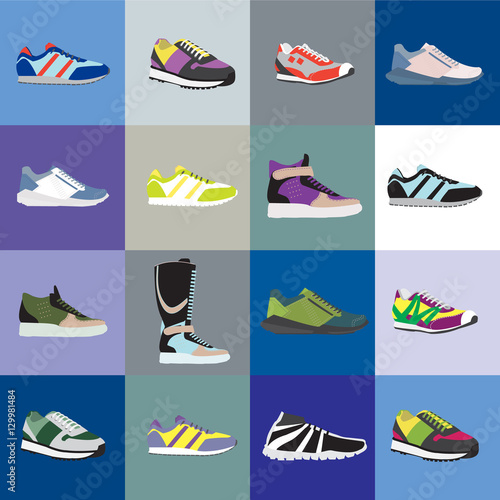 Set of men's sneakers