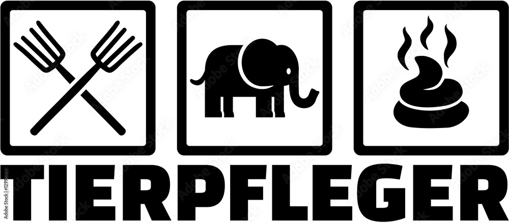 Obraz premium German Animal Keeper with icons