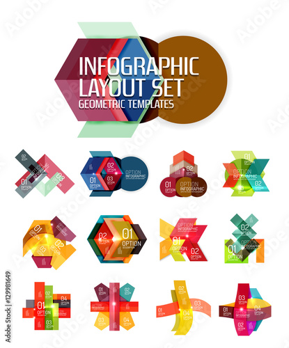 Vector geometric infographic template