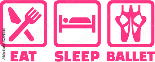 Icons for eat sleep ballet