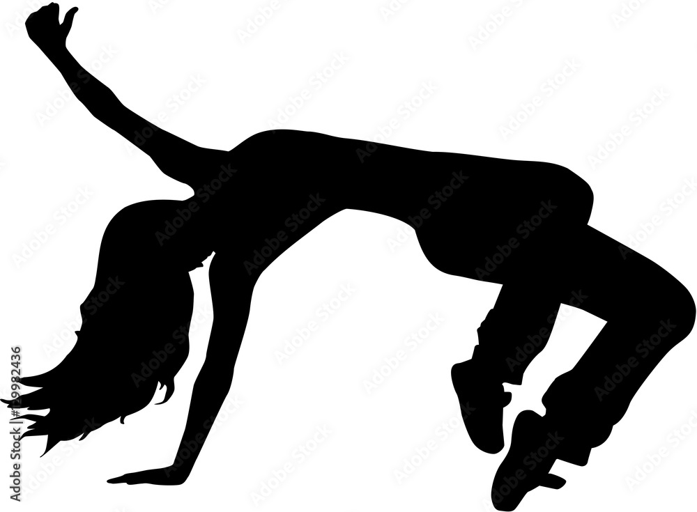 Breakdancing woman Breakdancing woman