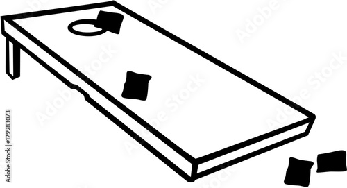 Cornhole game with bags