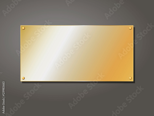 Company editable gold plate attached with rivets
