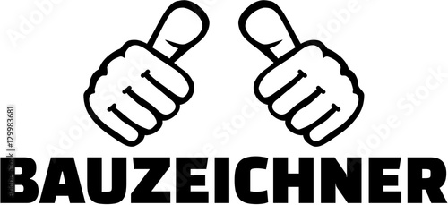 Draftsman with thumbs. German T-Shirt Design.