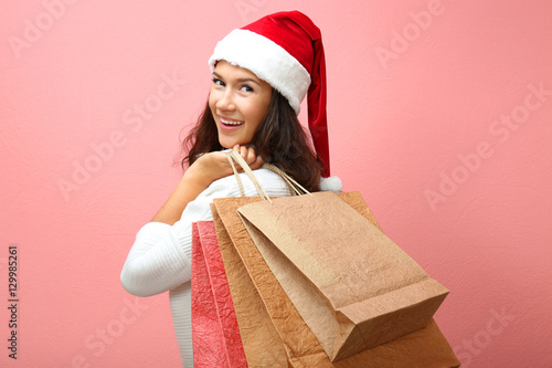 Young woman with Christmas ...