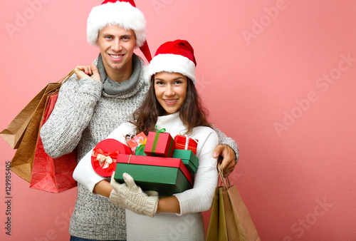 Young couple with Christmas...