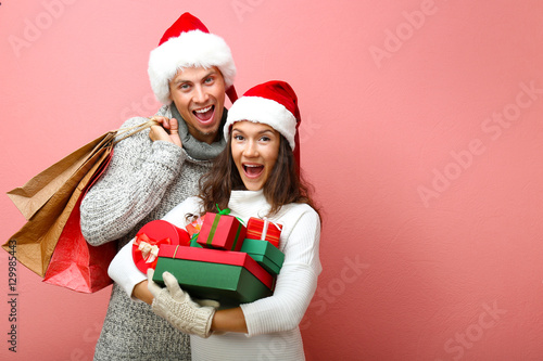 Young couple with Christmas...