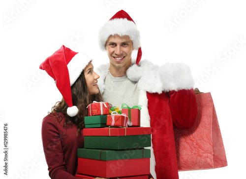 Young couple with Christmas...