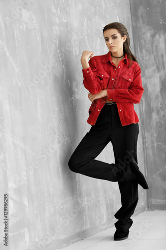 Beautiful woman in fashion ...