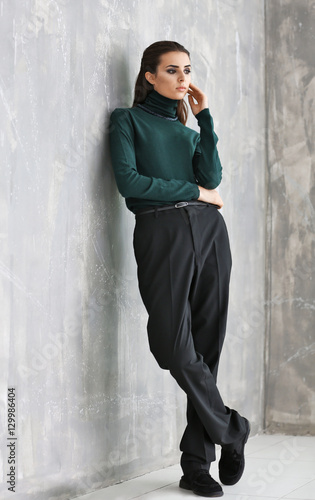 Beautiful woman in fashion ...