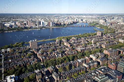 Aerial view of Boston from the Prudential Sky Walk, Boston, Massachusetts, New England