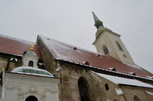 Canvas Print Saint Martin´s cathedral in Bratislava, in winter.