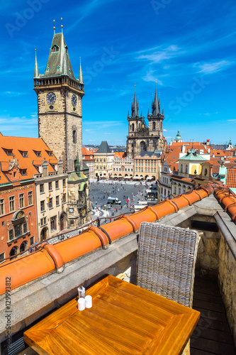 Photography Restaurant on the roof in Prague