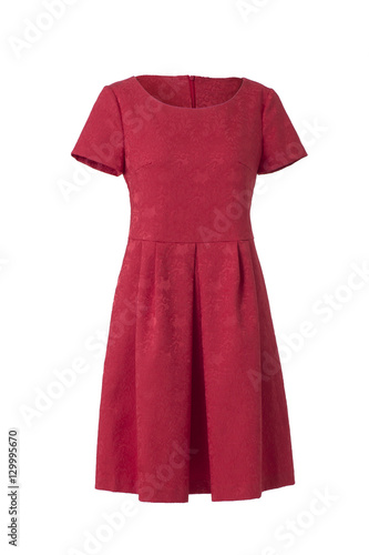 Red dress solated on white background 