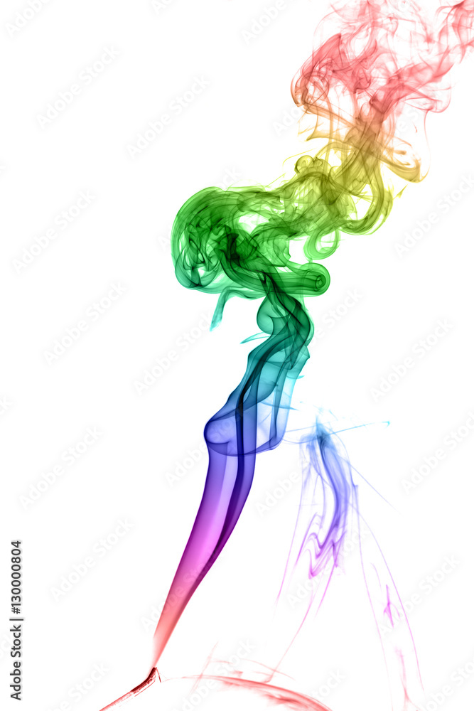 Abstract multicolored smoke