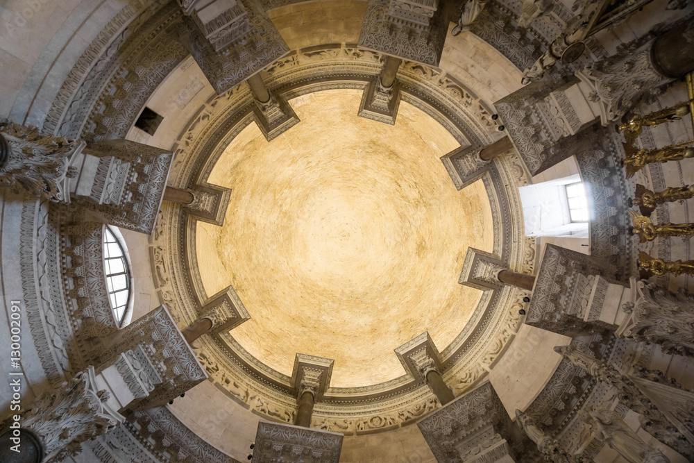 The ceiling in the Diocletian's mausoleum, now the Cathedral of St Domnius in Split, Croatia.