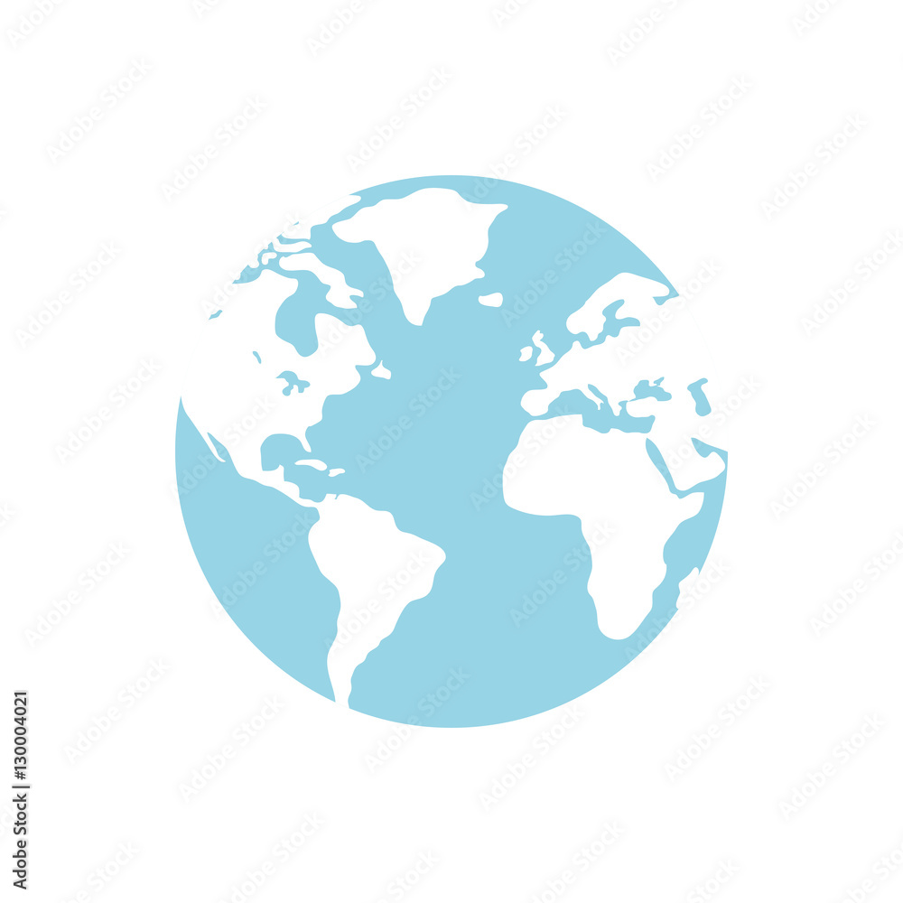 World earth map icon vector illustration graphic design World earth map icon vector illustration graphic design