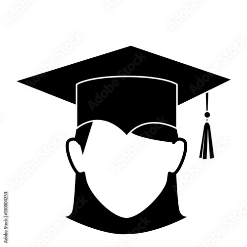 student graduation uniform icon vector illustration design