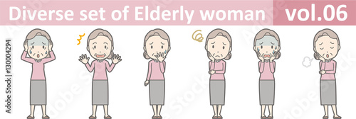 Diverse set of elderly woman , EPS10 vector format vol.06