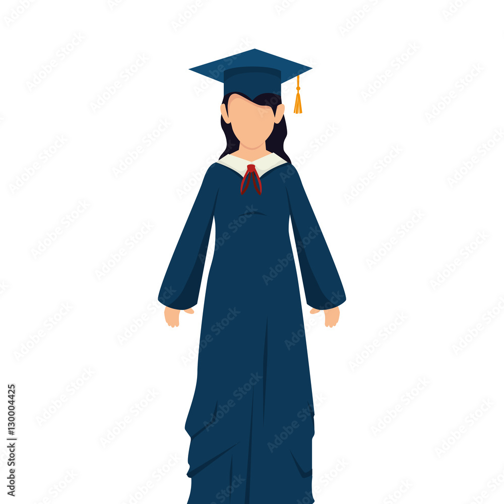 student graduation uniform icon vector illustration design student graduation uniform icon vector illustration design