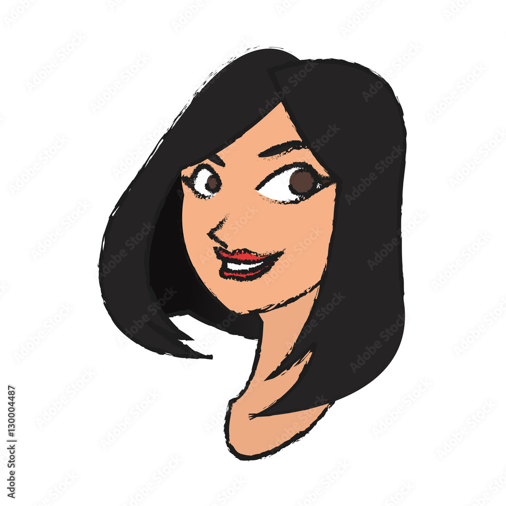 Woman cartoon icon. Girl female avatar person people and human theme. Isolated design. Vector illustration Woman cartoon icon. Girl female avatar person people and human theme. Isolated design. Vector illustration