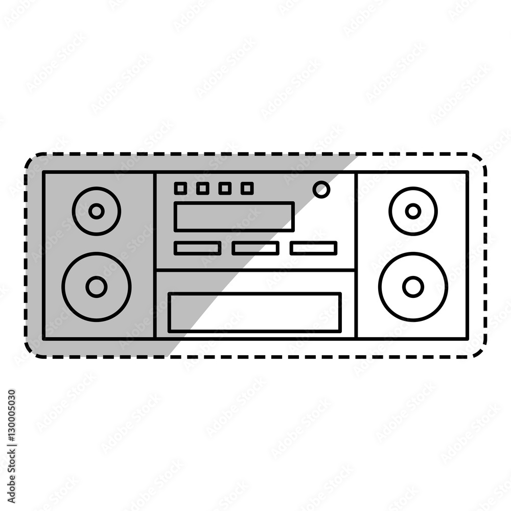 Vintage radio stereo icon vector illustration graphic design