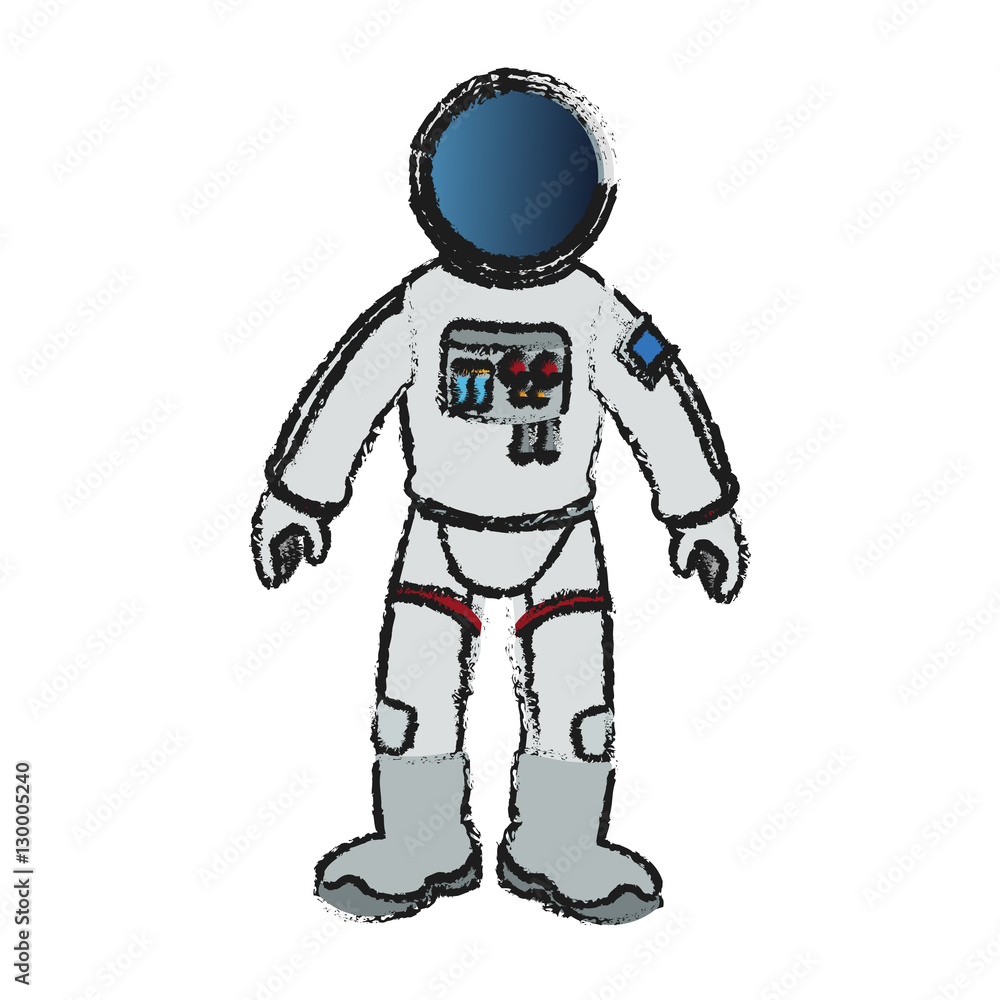 Astronaut icon. Spaceman cosmonaut pilot space and science theme. Isolated design. Vector illustration