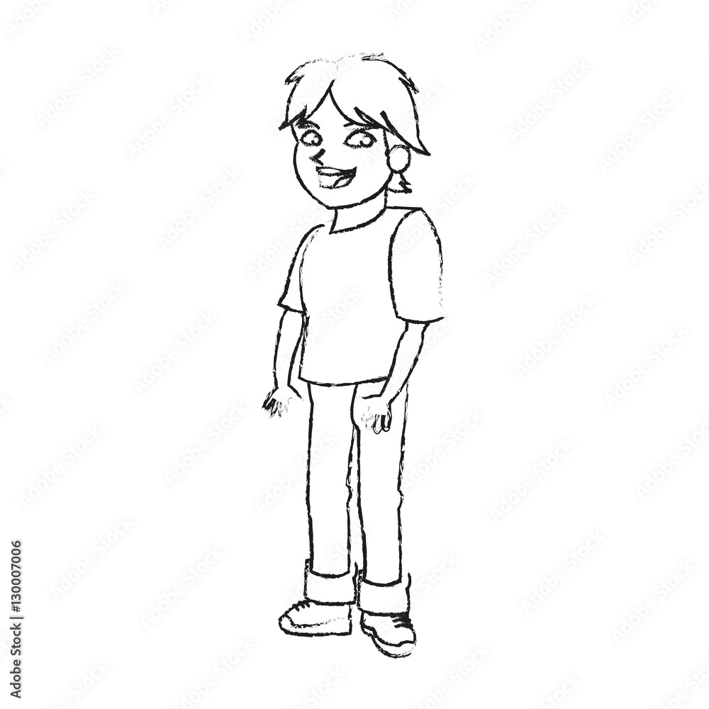 Boy cartoon icon. Kid childhood little people and person theme. Isolated design. Vector illustration Boy cartoon icon. Kid childhood little people and person theme. Isolated design. Vector illustration
