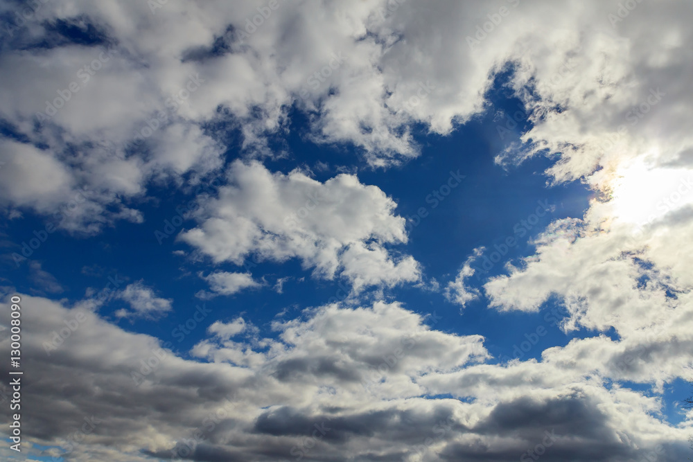 Naklejka premium sky clouds flight
