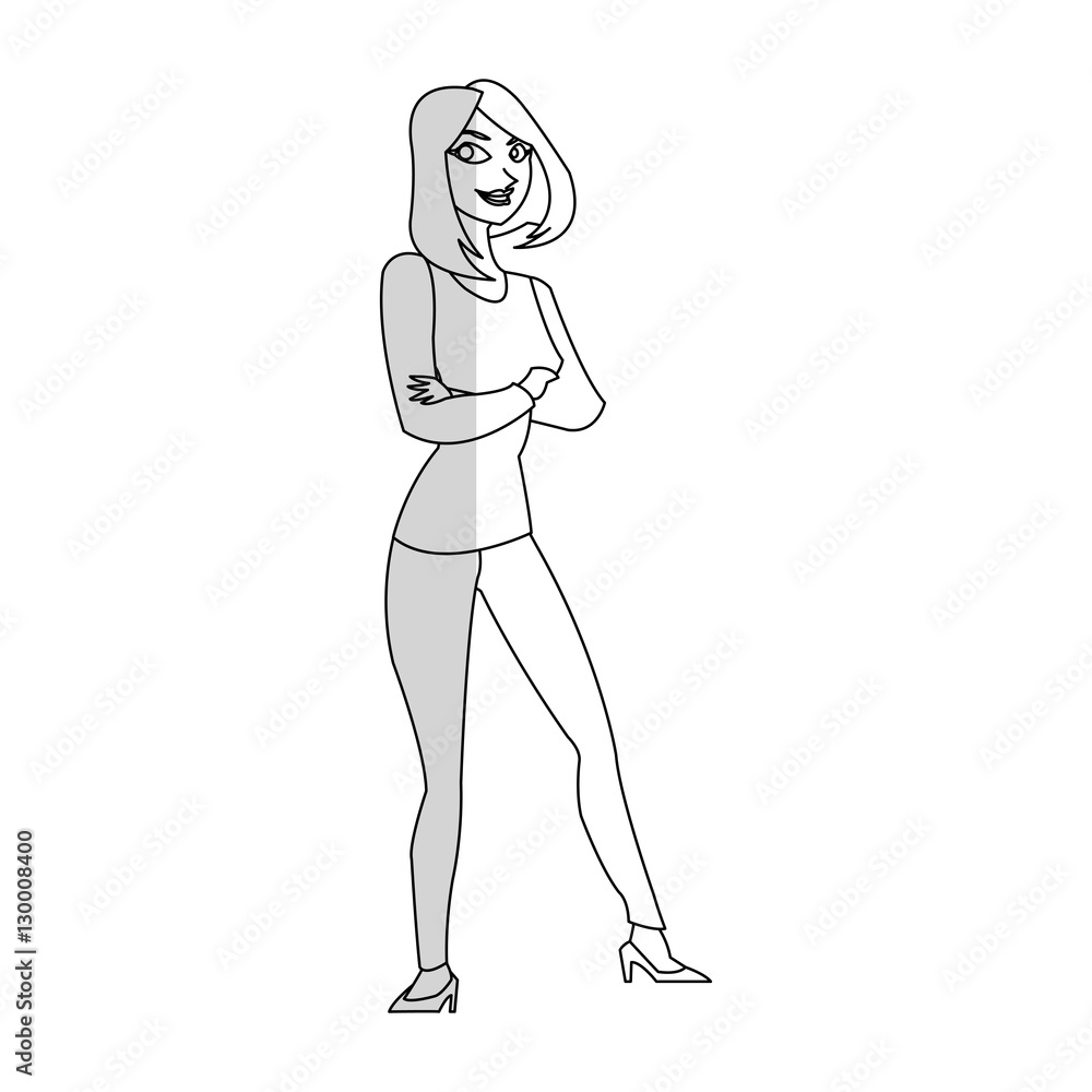 Woman cartoon icon. Girl female avatar person people and human theme. Isolated design. Vector illustration Woman cartoon icon. Girl female avatar person people and human theme. Isolated design. Vector illustration