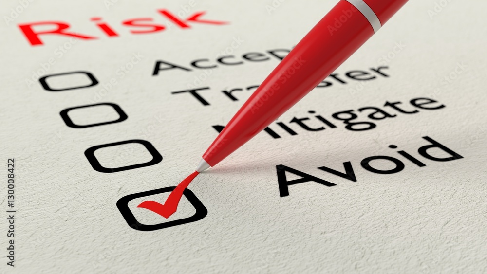 Risk checklist avoid choice tickmark Risk checklist avoid choice tickmark