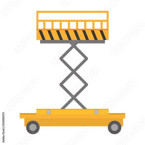 lifting platform trolley stock warehouse vector illustration eps 10