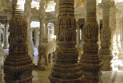 Jain temple of Adinatha, Ranakpur, Rajasthan photo