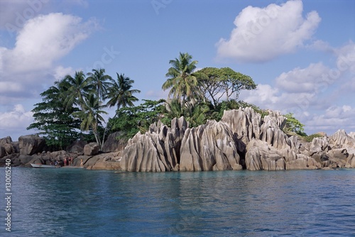 Ilet Saint Pierre (St. Pierre islet), Anse Volbert, island of Praslin, Seychelles photo