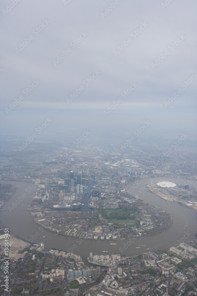 Aerial view of cityscape, London, UK
