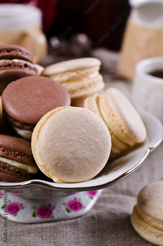 Brown and beige macaroon Brown and beige macaroon