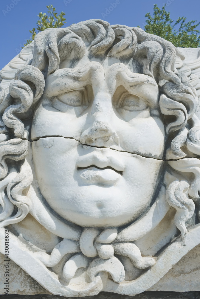 Close-up of Medusa head, Temple of Apollo, Didyma, Anatolia, Turkey Minor Close-up of Medusa head, Temple of Apollo, Didyma, Anatolia, Turkey Minor