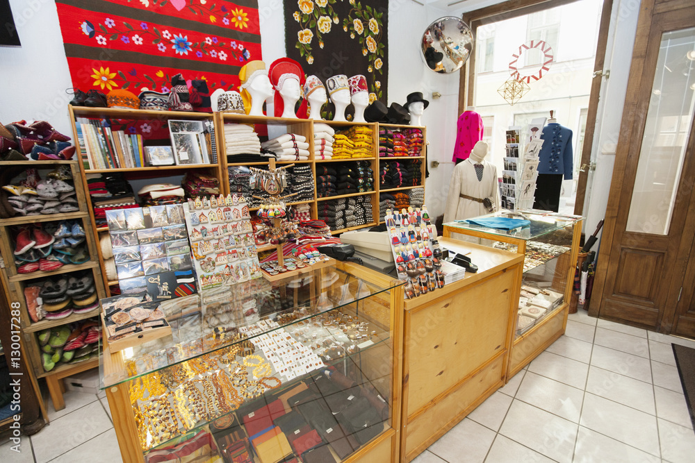 Interior of gift store