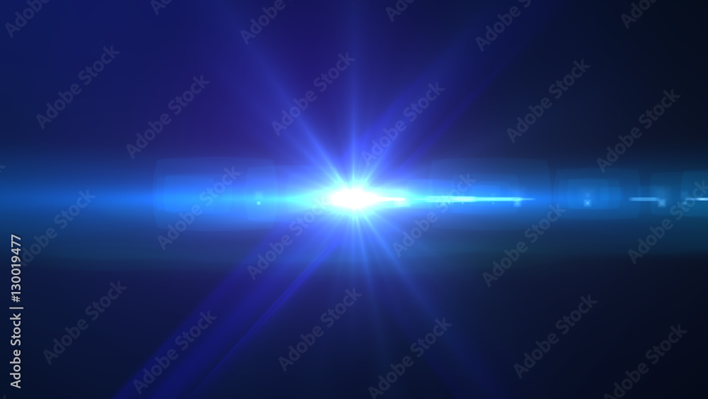 Lens Flare light  over Black Background. Easy to add  overlay or screen filter over Photos 